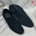 Suede Leather Derby shoes Black