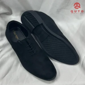 Suede Leather Derby shoes Black