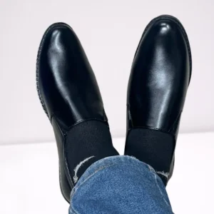 Office Wear Mens Formal Without Laces Black
