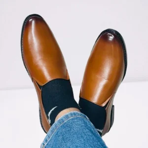 Office Wear Mens Formal Without Laces Brown