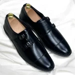 Double monk shoes for men Black - Image 2