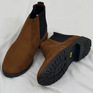 Suede Leather Chelsea Boots Mastard