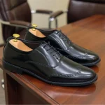 Formal Retro Lace Up Oxfords Shoes Men Black - Image 4