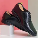 Formal Retro Lace Up Oxfords Shoes Men Black - Image 5