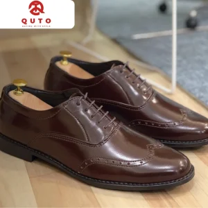 Formal Retro Lace Up Oxfords Shoes Men Chocolate