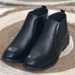Polished  Leather Chelsea  Boot Black - Image 3