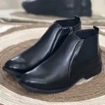 Polished  Leather Chelsea  Boot Black - Image 2