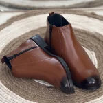 Polished  Leather Chelsea  Boot Mustard - Image 3