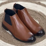 Polished  Leather Chelsea  Boot Mustard - Image 2