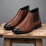 Polished  Leather Chelsea  Boot Mustard - Image 2