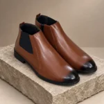 Polished  Leather Chelsea  Boot Mustard - Image 3