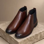 Polished  Leather Chelsea  Boot Chocolate - Image 2