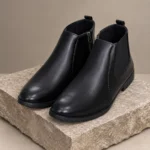 Polished  Leather Chelsea  Boot Black - Image 2