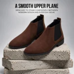 Suede Leather Chelsea Boots Chocolate