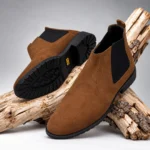 Suede Leather Chelsea Boots Mastard