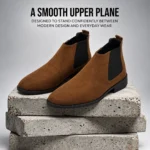Suede Leather Chelsea Boots Mastard - Image 2