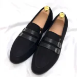 Double Buckle Suede Tassel Black For Men - Image 3