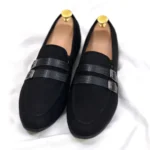 Double Buckle Suede Tassel Black For Men - Image 4