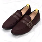Double Buckle Suede Tassel Chocolate For Men - Image 2