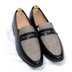 Classic Print Tassel Shoes For Men Black - Image 2