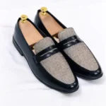 Classic Print Tassel Shoes For Men Black - Image 3