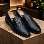 LV Buckle Premium Tassel For Men Black