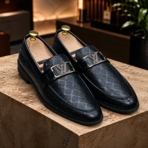 LV Buckle Premium Tassel For Men Black
