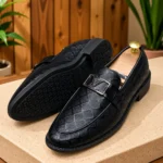 LV Buckle Premium Tassel For Men Black - Image 4