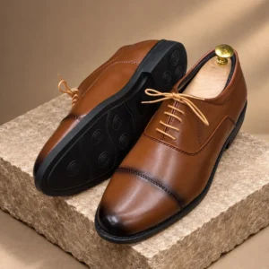 Plain Oxford Office Shoes For Men Mustard
