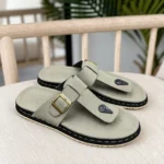 Quto T-Strap Slide Sandal Ash For Men - Image 2
