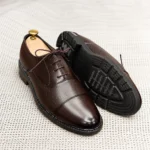 Vintage Oxford Office Shoes For Men Chocolate - Image 2
