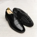 Vintage Oxford Office Shoes For Men Black - Image 2