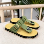 Quto T-Strap Slide Sandal Olive For Men - Image 2