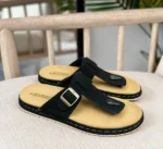 Quto T-Strap Slide Sandal Black For Men - Image 2