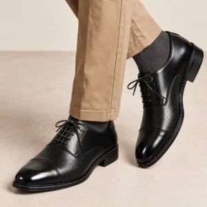 Vintage Oxford Office Shoes For Men Black