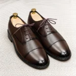 Vintage Oxford Office Shoes For Men Chocolate - Image 3